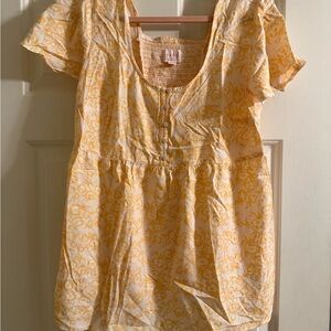 Isabel Maternity by Ingrid & Isabel Orange Floral Blouse